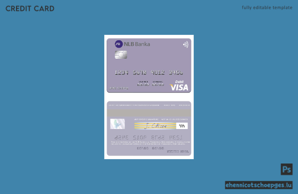 Montenegro NLB Bank a.d. Podgorica Visa Debitkarte – Beispielvorschau